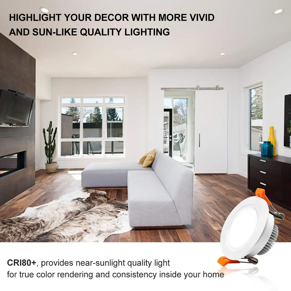 YGS-Tech 2 Inch LED Recessed Lighting, Dimmable Downlight 3W(35W Halogen Equivalent), CRI80, 4000K Natural White Ceiling Light with LED Driver (10 Pack)