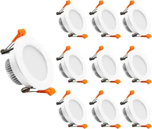 YGS-Tech 2 Inch LED Recessed Lighting, Dimmable Downlight 3W(35W Halogen Equivalent), CRI80, 4000K Natural White Ceiling Light with LED Driver (10 Pack)