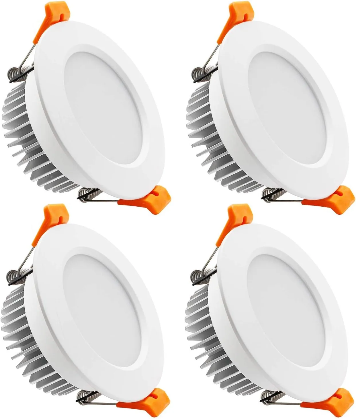 YGS-Tech 4 Inch LED Recessed Lighting Dimmable Downlight, 9W(80W Halogen Equivalent), 3000K Warm White, CRI80, Ceiling Light with LED Driver (4 Pack)