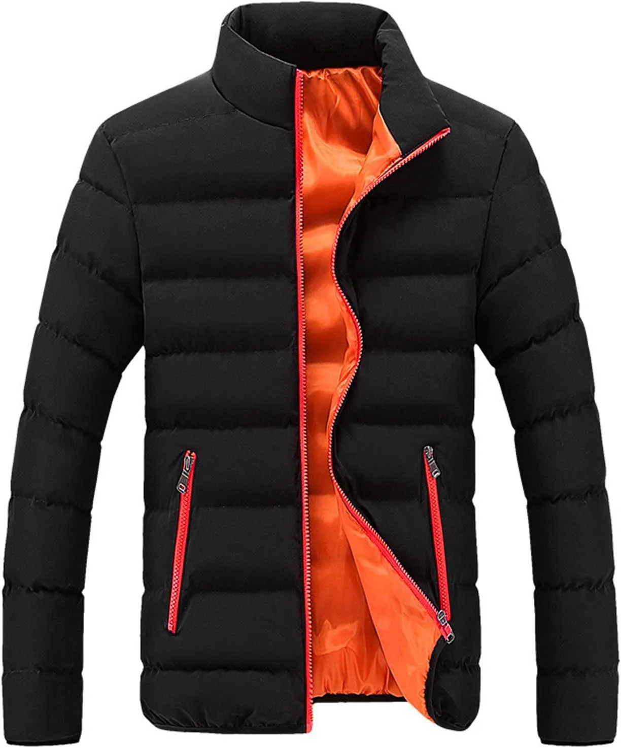 Ymosrh Men's Big and Tall Jackets Lightweight Packable Down Alternative Jacket Puffer Winter Coat Jacket, M-6XL