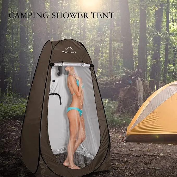 Your Choice Privacy Tent - Pop Up Shower Changing Toilet Tent Portable Camping Privacy Shelters Room 6.2 FT Tall with Carrying Bag for Outdoors Indoors
