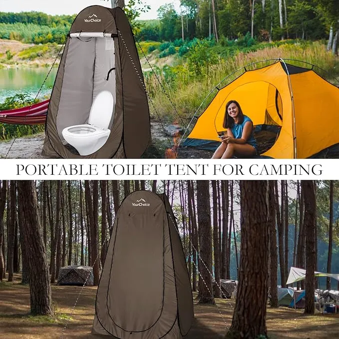 Your Choice Privacy Tent - Pop Up Shower Changing Toilet Tent Portable Camping Privacy Shelters Room 6.2 FT Tall with Carrying Bag for Outdoors Indoors