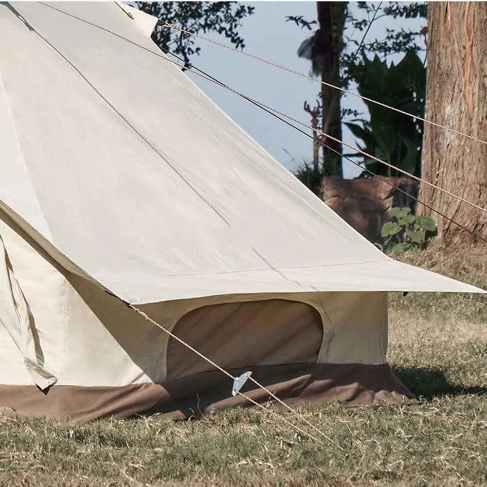 Yurt Tent Glamping Waterproof Family Tent with Removable Double Roof and Carry Bag Pyramid Tent for Camping and Family Hiking