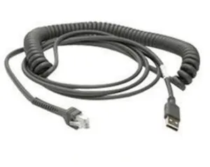 Zebra Technologies CBA-U32-C09ZAR Cable, USB, Shielded Series a Connector, Coiled, 9" Length