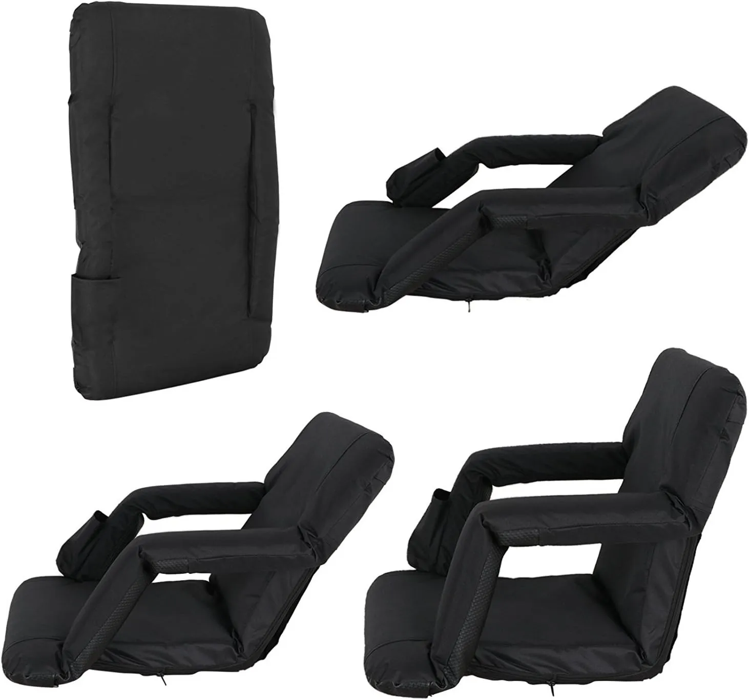 ZenStyle Stadium Seats Cushions Chair for Bleachers Benches, Padded with Cushion/Back/Arms,Water Resistant Reclining Chair for Outdoor or Indoor