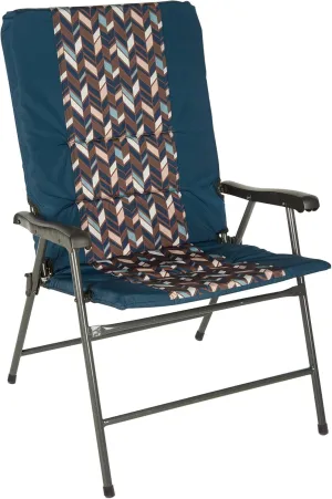 Zig Zag Padded Folding Chair - Perfect for Camping and Outdoor Events, Lightweight and Durable with Extra-Wide Seat and Padded Comfort, Easy to Clean Polyester Fabric